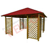 Mercia 4m x 4m Wooden Gazebo with shingle roof