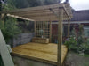 Berlin 3.6m x 4m Heavy Duty Wooden Treated Pergola- with Decked Floor