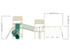 Midwest Climbing Frame with Tube Slide