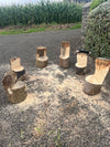 Set of 6 log Stools