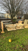 Octagonal water tray stand and base