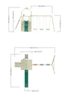 Woodland Climbing frame with enclosed bottom