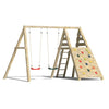 Maine Swing Set with rockwall