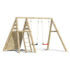 Maine Swing Set with rockwall