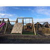 Maine Swing Set with rockwall