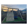 Maine Swing Set with rockwall