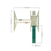 Timber Adventure Swing Set with wooden climbers