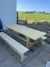 Heavy Duty Garden Table with Benches